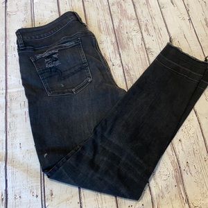 American Eagle Black Distressed Jeans
